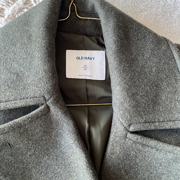 Old Navy Army Green Peacoat - Size XS - Picture 2 of 4